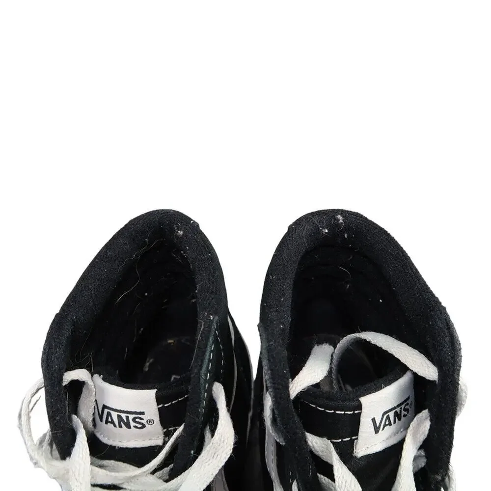 Vans Shoes Kids 3.5 Sneaker Sk8 Hi Skate Casual Suede Lace Up Black Active Youth